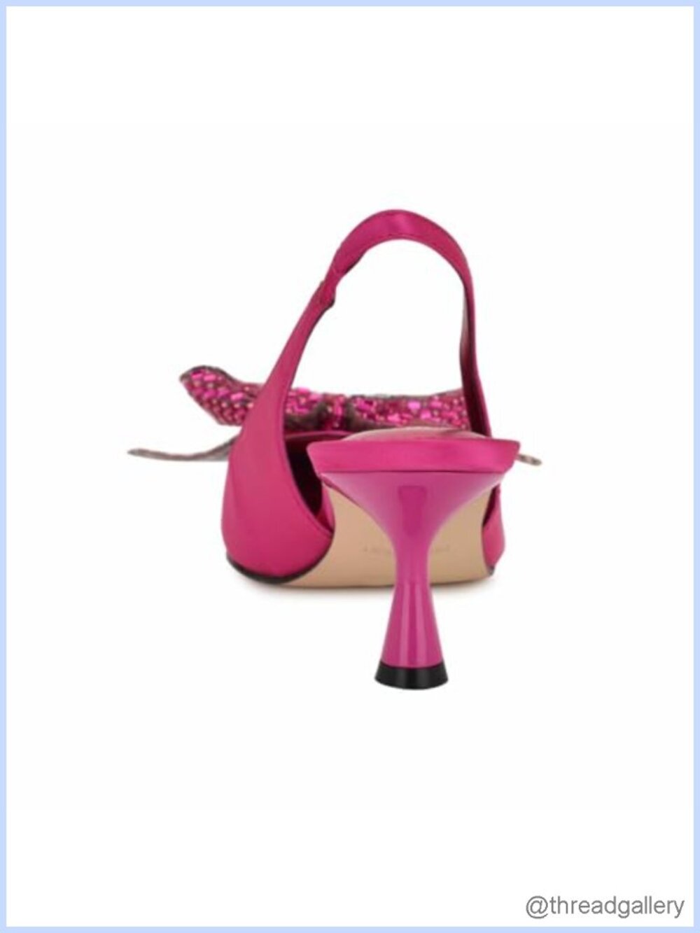 Nine West Rills Satin Slingback Kitten Heel Pointed Toe Dress Pumps